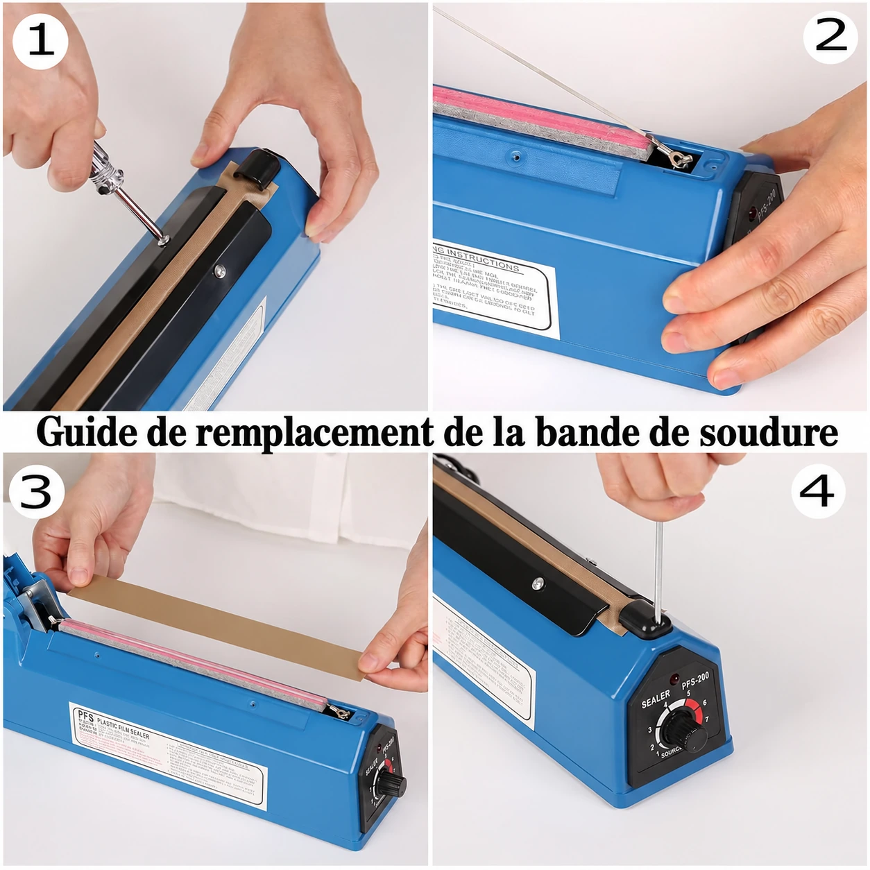 Une bande remplaçable en 4 étapes 1
